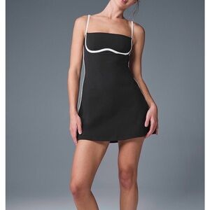 ALO Black Airbrush Streamlined Dress